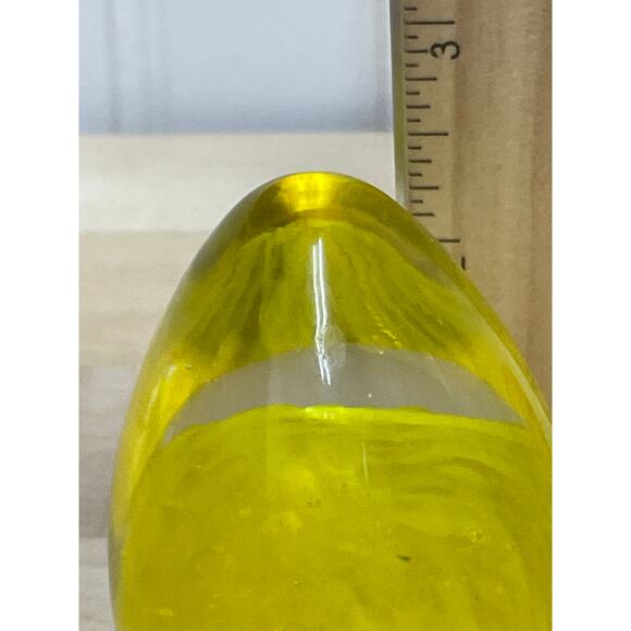 K's Collection Set Of 2 Paperweights Yellow/Orange Swirl Good Used Condition - Picture 9 of 12